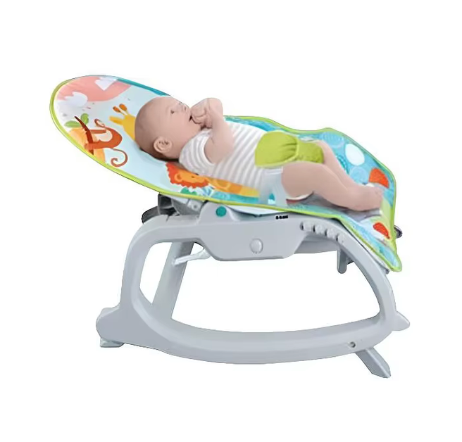 Silla mecedora, musical, vibradora y bandeja